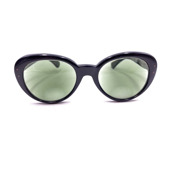 Buttafarri NY Vintage Falco Black Round Sunglasses Frames 140 Italy Men Women - Picture 6 of 12